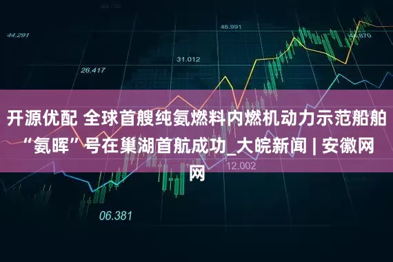 开源优配 全球首艘纯氨燃料内燃机动力示范船舶“氨晖”号在巢湖首航成功_大皖新闻 | 安徽网